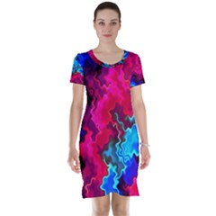 Psychedelic Storm Short Sleeve Nightdresses