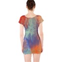 Abstract in Green, Orange, and Blue Short Sleeve Bodycon Dresses View2
