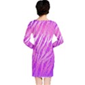 Florescent Pink Zebra Pattern  Long Sleeve Nightdresses View2