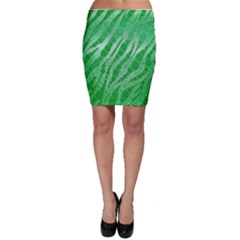 Florescent Green Zebra Abstract  Bodycon Skirts by OCDesignss