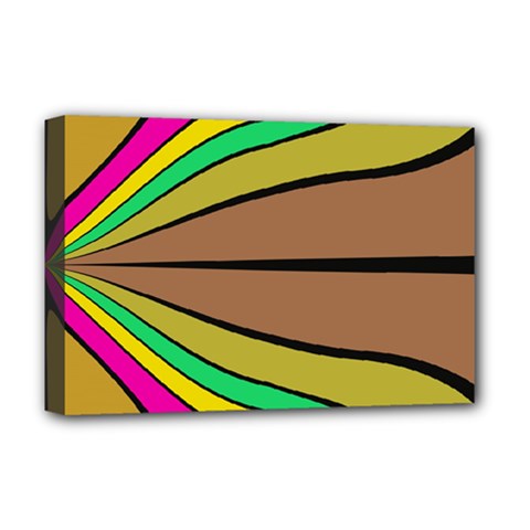 Symmetric Waves Deluxe Canvas 18  X 12  (stretched) by LalyLauraFLM