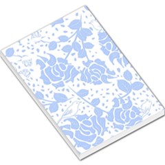 Floral Wallpaper Blue Large Memo Pads