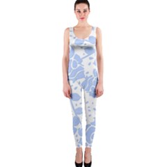 Floral Wallpaper Blue Onepiece Catsuits by ImpressiveMoments