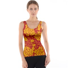 Floral Wallpaper Hot Red Tank Tops by ImpressiveMoments
