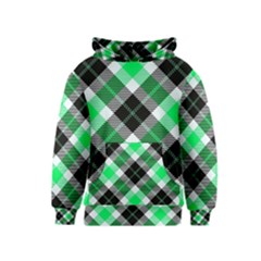 Smart Plaid Green Kid s Pullover Hoodies by ImpressiveMoments