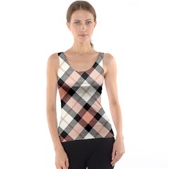 Smart Plaid Peach Tank Tops by ImpressiveMoments