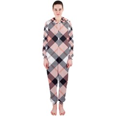 Smart Plaid Peach Hooded Jumpsuit (ladies)  by ImpressiveMoments