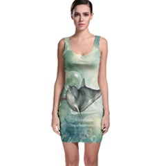 Funny Dswimming Dolphin Bodycon Dresses
