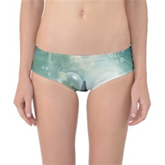 Funny Dswimming Dolphin Classic Bikini Bottoms