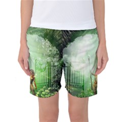 The Gate In The Magical World Women s Basketball Shorts by FantasyWorld7