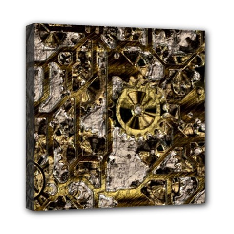 Metal Steampunk  Mini Canvas 8  x 8 