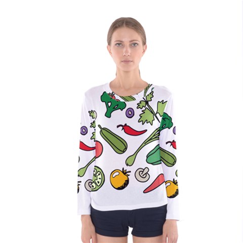 Vegetables 01 Women s Long Sleeve T-shirts by Famous