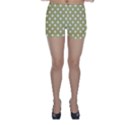 Lime Green Polka Dots Skinny Shorts View1