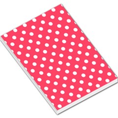 Hot Pink Polka Dots Large Memo Pads by GardenOfOphir