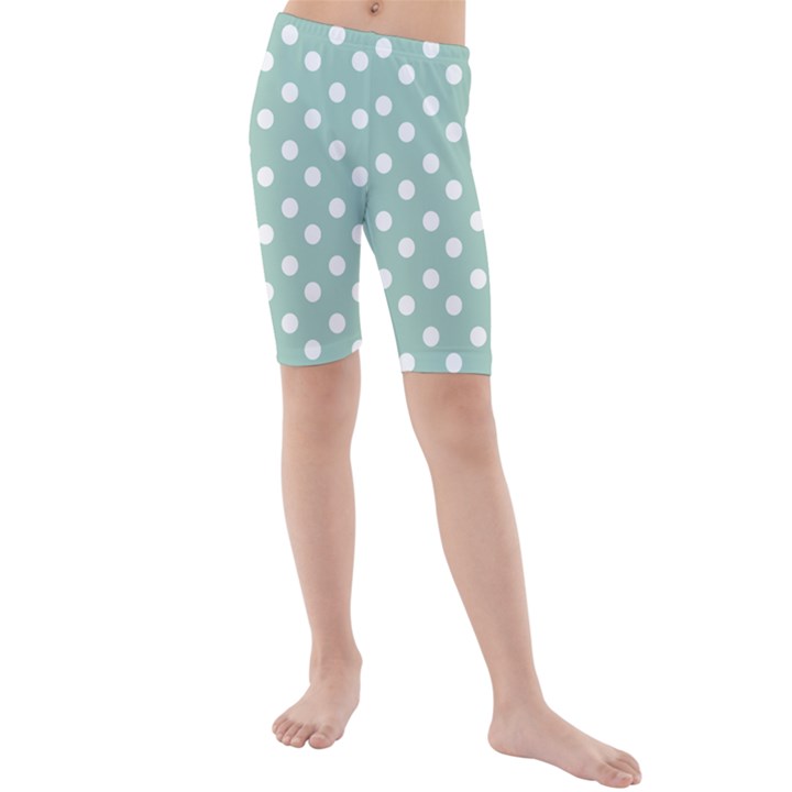 Light Blue And White Polka Dots Kid s swimwear