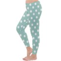 Light Blue And White Polka Dots Winter Leggings View2