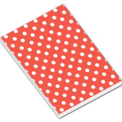 Indian Red Polka Dots Large Memo Pads by GardenOfOphir