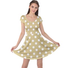 Mint Polka And White Polka Dots Cap Sleeve Dresses by GardenOfOphir