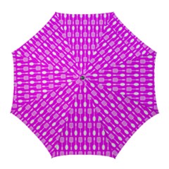 Purple Spatula Spoon Pattern Golf Umbrellas
