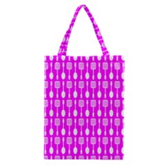 Purple Spatula Spoon Pattern Classic Tote Bags