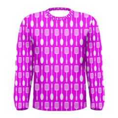 Purple Spatula Spoon Pattern Men s Long Sleeve T-shirts by GardenOfOphir