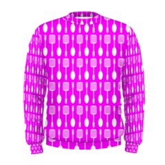 Purple Spatula Spoon Pattern Men s Sweatshirts