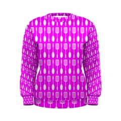 Purple Spatula Spoon Pattern Women s Sweatshirts