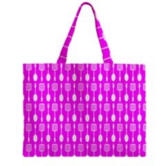Purple Spatula Spoon Pattern Zipper Tiny Tote Bags