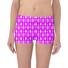 Purple Spatula Spoon Pattern Boyleg Bikini Bottoms by GardenOfOphir