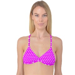 Purple Spatula Spoon Pattern Reversible Tri Bikini Tops