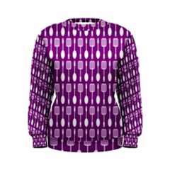 Magenta Spatula Spoon Pattern Women s Sweatshirts by GardenOfOphir