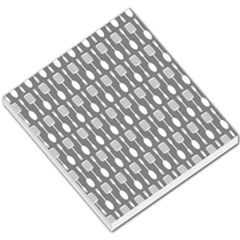 Gray And White Kitchen Utensils Pattern Small Memo Pads