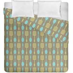 Spatula Spoon Pattern Duvet Cover (king Size) by GardenOfOphir