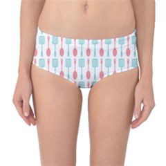 Spatula Spoon Pattern Mid-waist Bikini Bottoms by GardenOfOphir