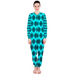 Abstract Knot Geometric Tile Pattern Onepiece Jumpsuit (ladies)  by GardenOfOphir