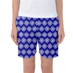 Abstract Knot Geometric Tile Pattern Women s Basketball Shorts by GardenOfOphir