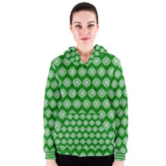 Abstract Knot Geometric Tile Pattern Women s Zipper Hoodies by GardenOfOphir