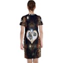 Steampunk, Awesome Heart With Clocks And Gears Short Sleeve Nightdresses View2