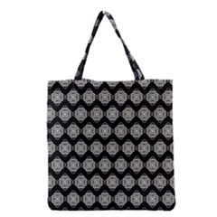 Abstract Knot Geometric Tile Pattern Grocery Tote Bags by GardenOfOphir