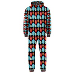 Colorful Floral Pattern Hooded Jumpsuit (men)  by GardenOfOphir
