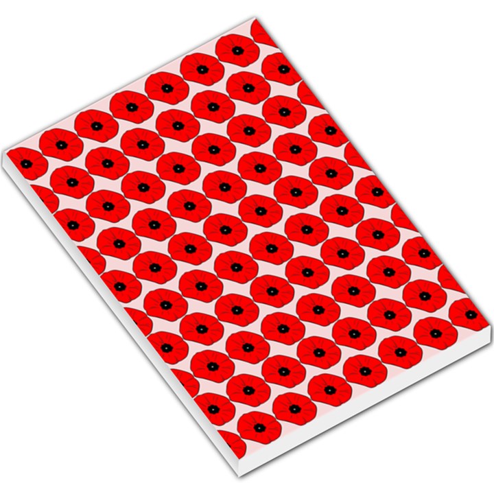 Red Peony Flower Pattern Large Memo Pads