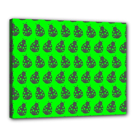 Ladybug Vector Geometric Tile Pattern Canvas 20  X 16  by GardenOfOphir