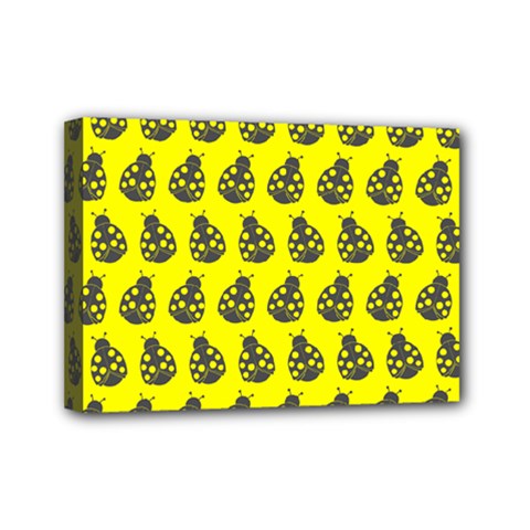 Ladybug Vector Geometric Tile Pattern Mini Canvas 7  x 5 