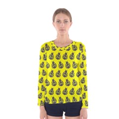 Ladybug Vector Geometric Tile Pattern Women s Long Sleeve T-shirts