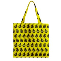 Ladybug Vector Geometric Tile Pattern Zipper Grocery Tote Bags