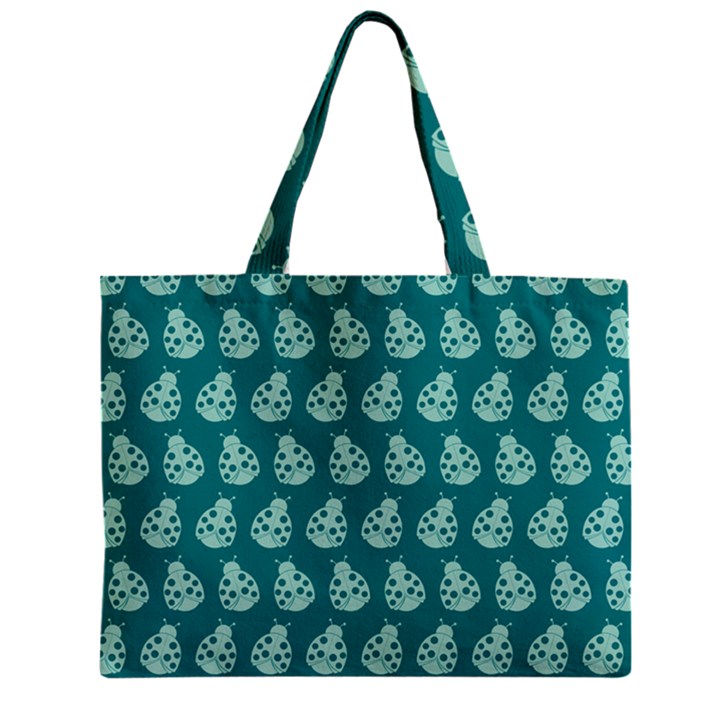 Ladybug Vector Geometric Tile Pattern Zipper Tiny Tote Bags