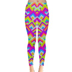 Colorful Trendy Chic Modern Chevron Pattern Women s Leggings by GardenOfOphir