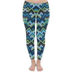 Trendy Chic Modern Chevron Pattern Winter Leggings by GardenOfOphir