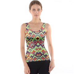 Trendy Chic Modern Chevron Pattern Tank Tops