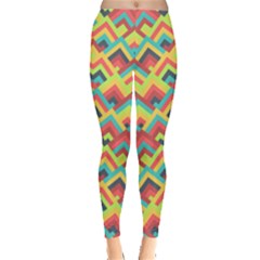 Trendy Chic Modern Chevron Pattern Women s Leggings by GardenOfOphir